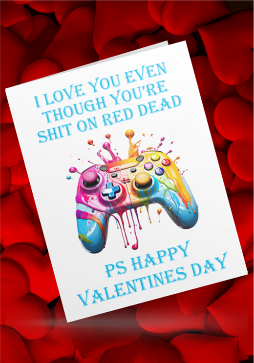 Offensive Gamer Valentines Cards