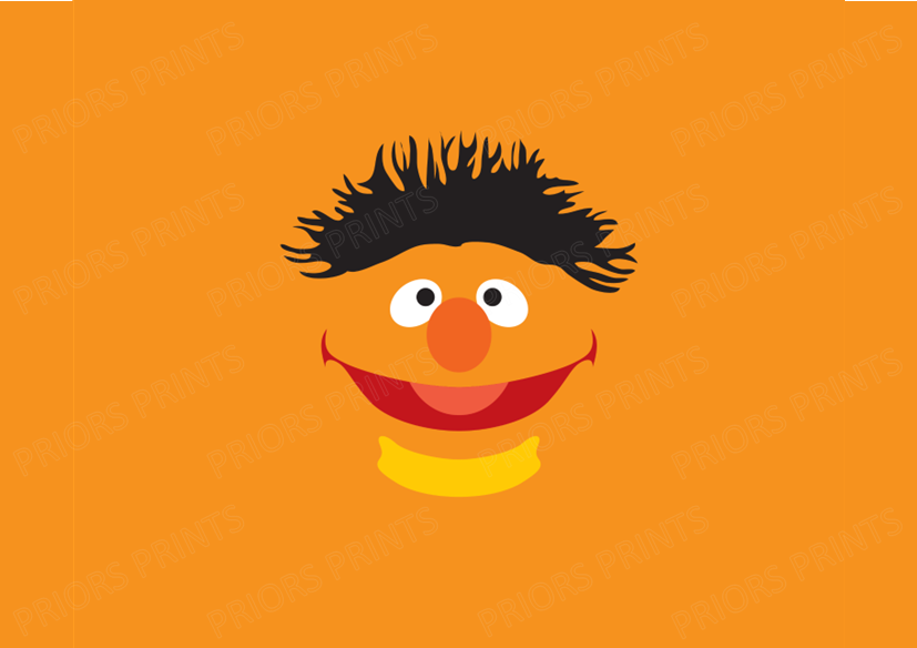 Sesame Street Faces Chocolate Bar Wrapper- Plain (No Text)