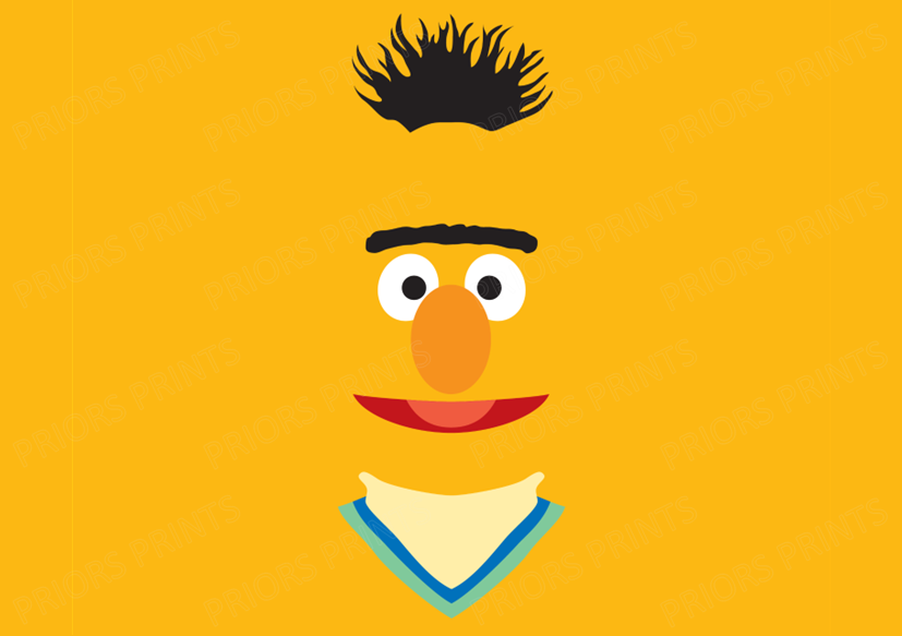 Sesame Street Faces Chocolate Bar Wrapper- Plain (No Text)