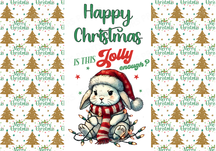 Funny Grumpy Animals Christmas Chocolate Bar Wrapper