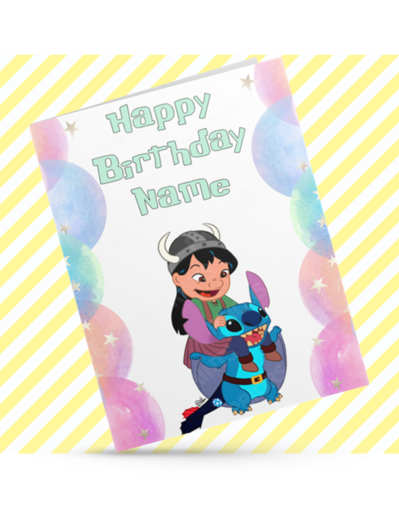 Lilo & Stitch Personalised Birthday Cards