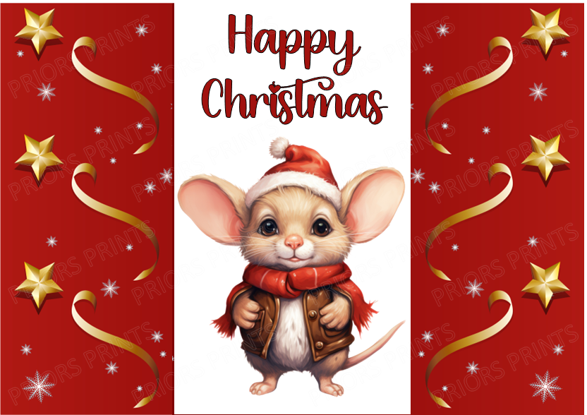 Cute Christmas Animals Chocolate Bar Wrapper