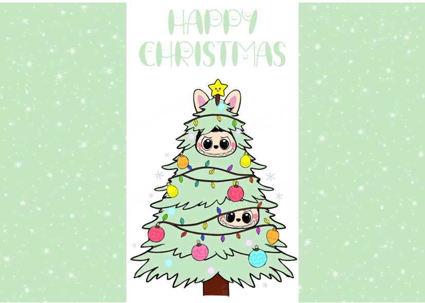 Labubu Christmas Chocolate Bar Wrapper