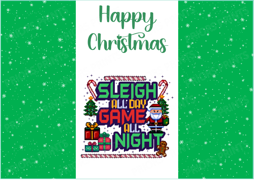 Gamer Christmas Chocolate Bar Wrapper