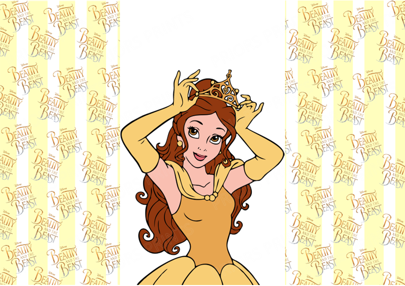 Beauty & The Beast Chocolate Bar Wrapper- Plain (No Text)