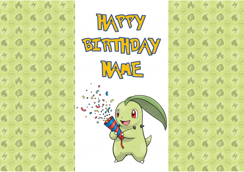 Pokemon Personalised Birthday Chocolate Bar Wrapper