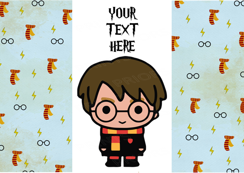 Harry Potter Chocolate Bar Wrappers- To add own Text