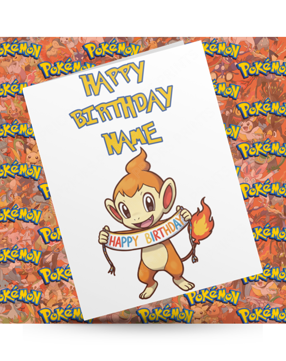 Pokemon Personalised Birthday Card
