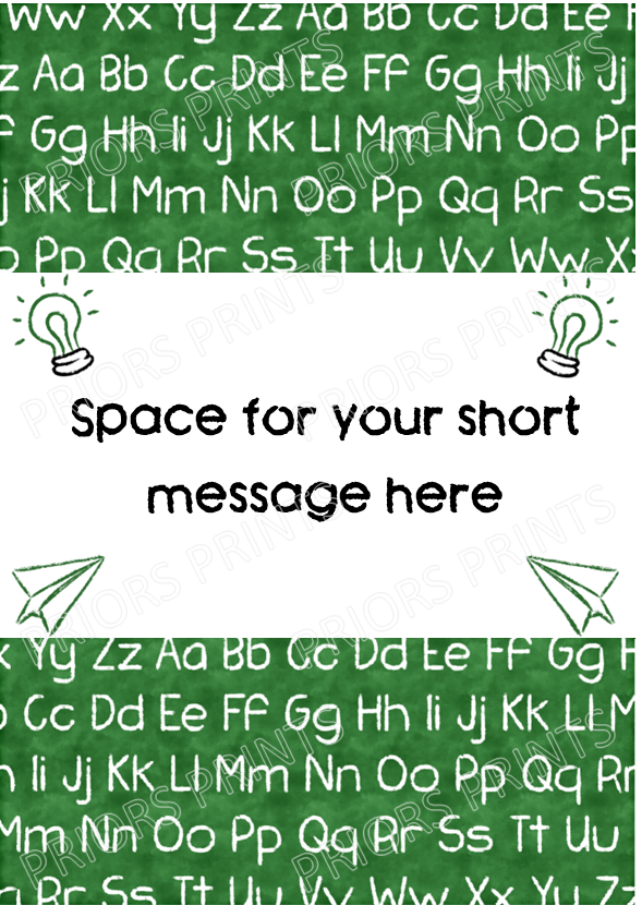 Personalised Teacher Chocolate Bar Wrapper- Add your own message