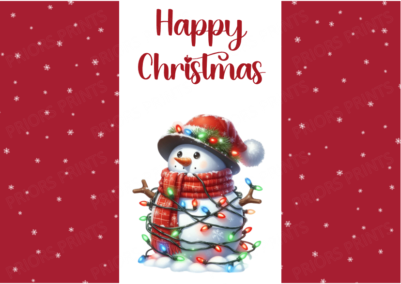 Funny Snowman Christmas Chocolate Bar Wrapper