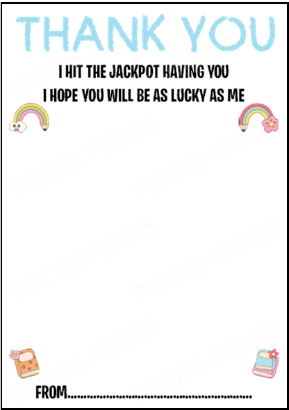 Personalised Thank You Teacher Scratch Card Holder, For Teaching Assistant, Head Teacher, Key Worker, Preschool, End Of Term Gift Present,