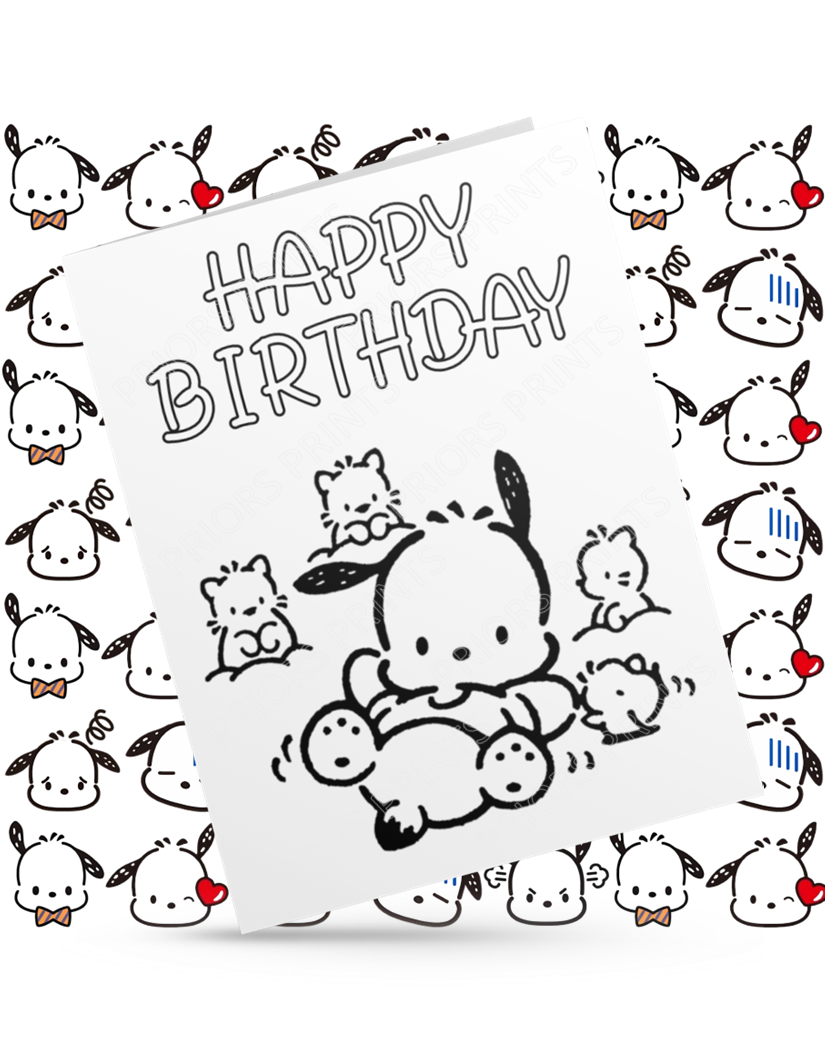 Hello Kitty Friends- Colour Your Own Birthday Card (Sanrio)