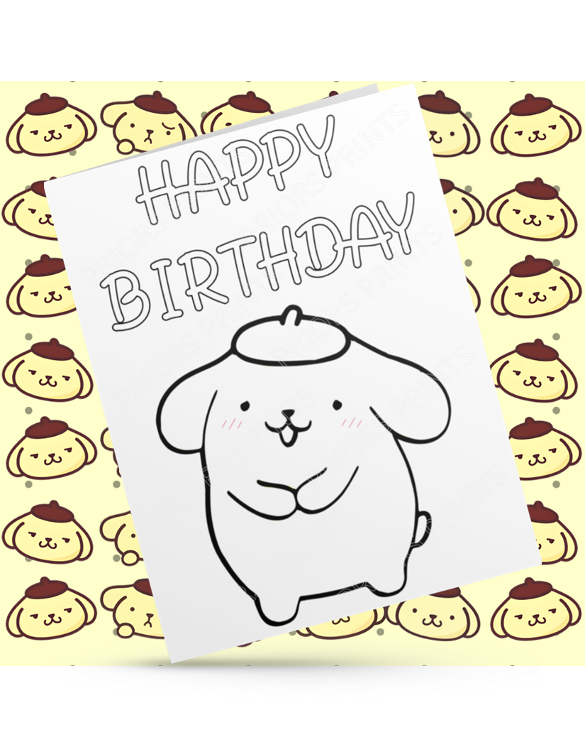Hello Kitty Friends- Colour Your Own Birthday Card (Sanrio)