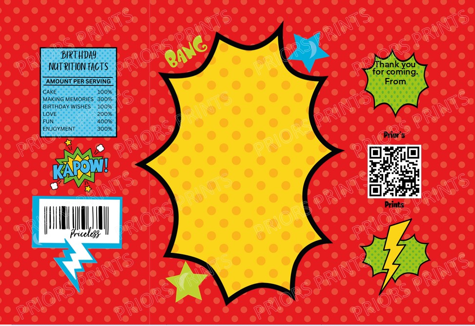 Superhero Treat Packets (Medium Sized)