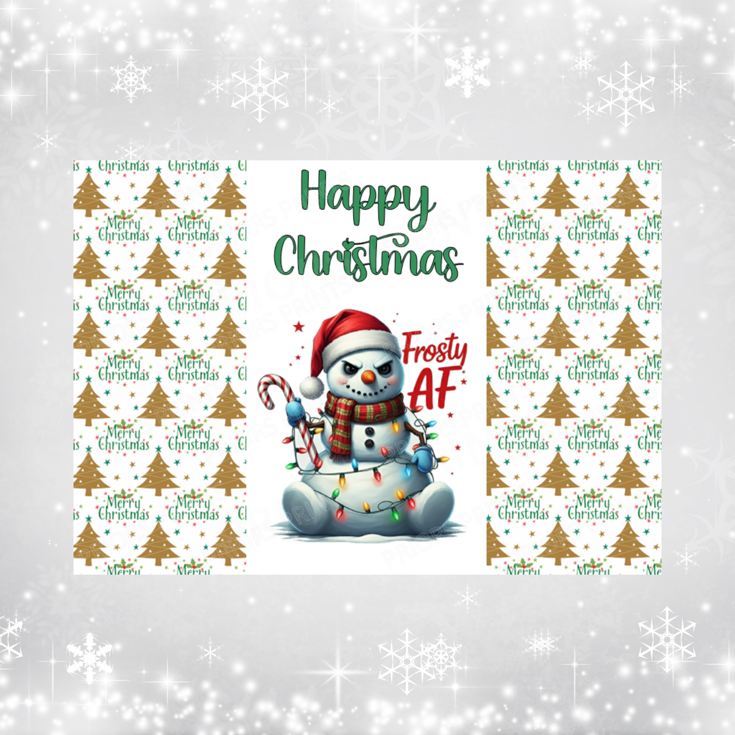 Grumpy Animals Christmas Chocolate Bar Wrapper