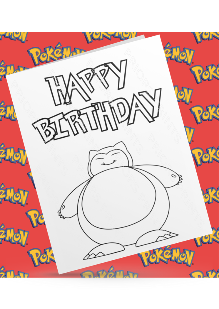 Pokemon- Colour Your Own Birthday Card
