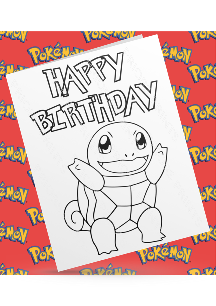 Pokemon- Colour Your Own Birthday Card