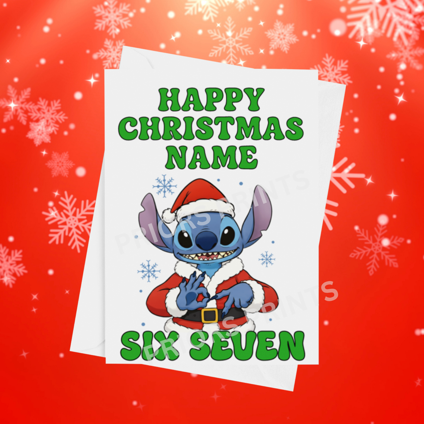 67 Character Personalised Christmas Card