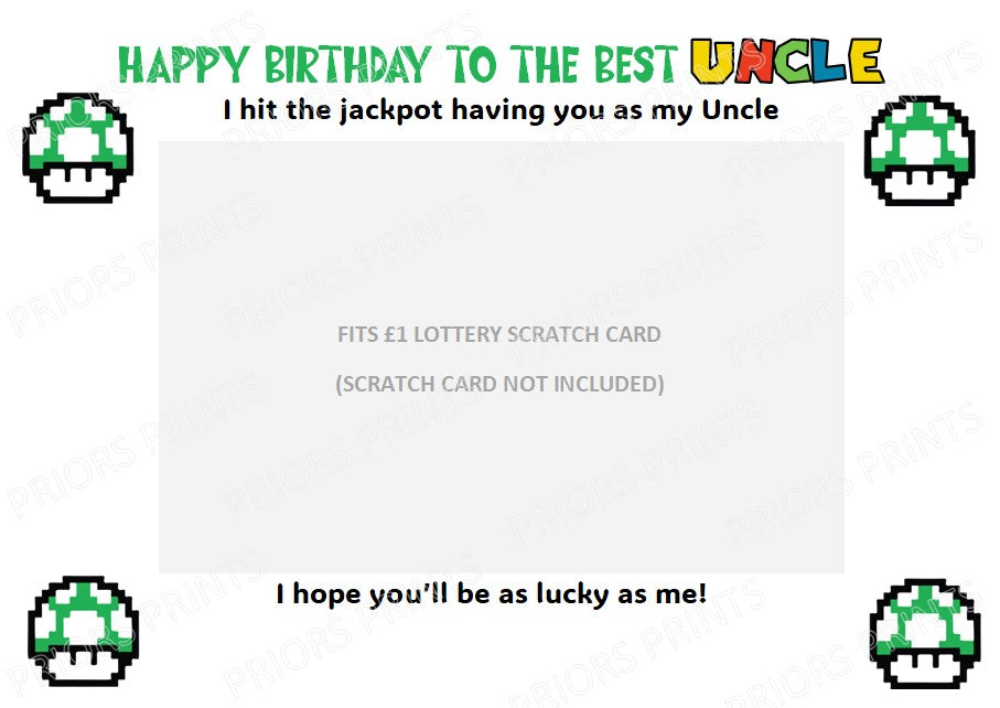 Super Mario Happy Birthday Scratch Card Holders