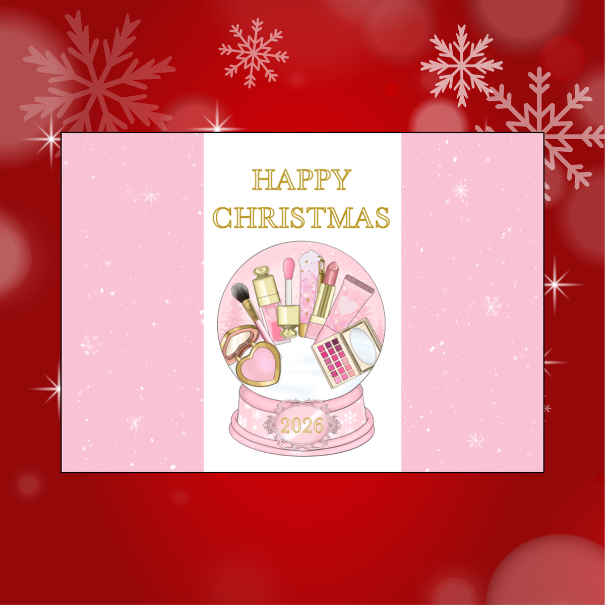 Plouise Snow Globe Christmas Chocolate Bar Wrapper