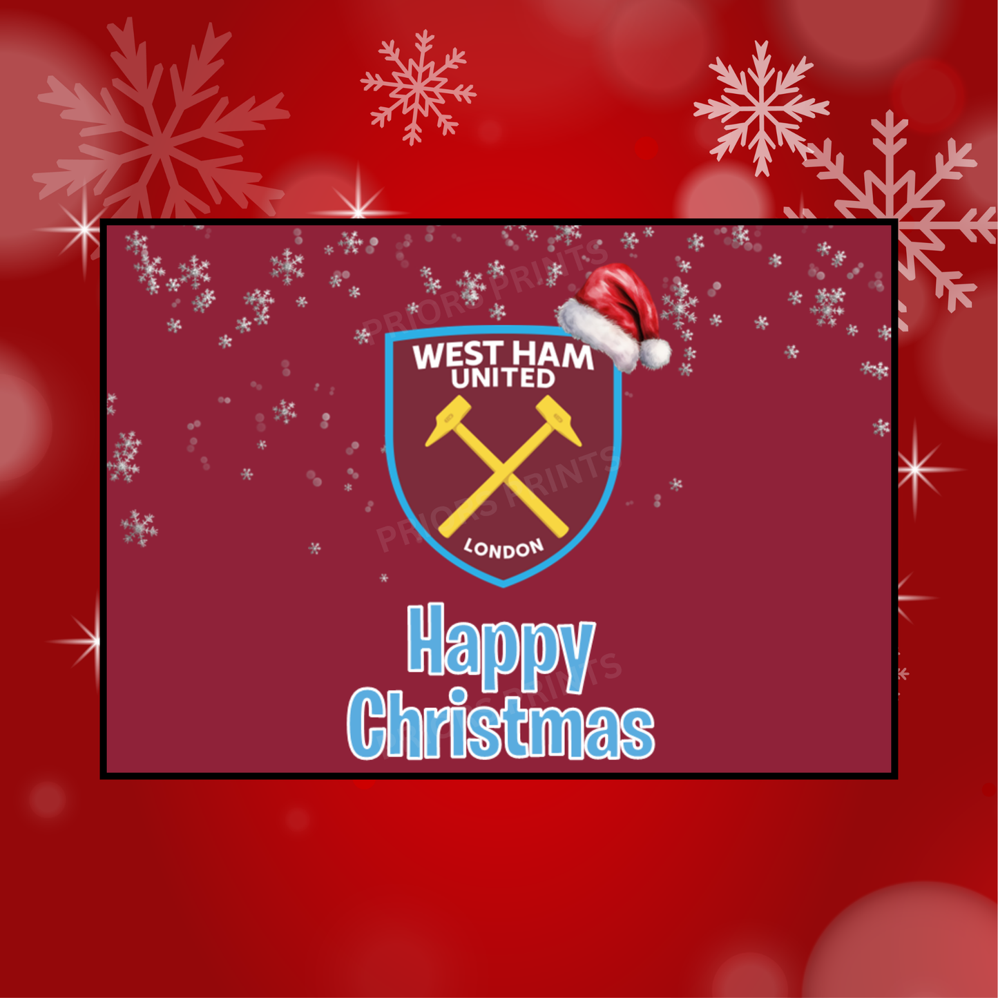 Football Teams Christmas Chocolate Bar Wrapper