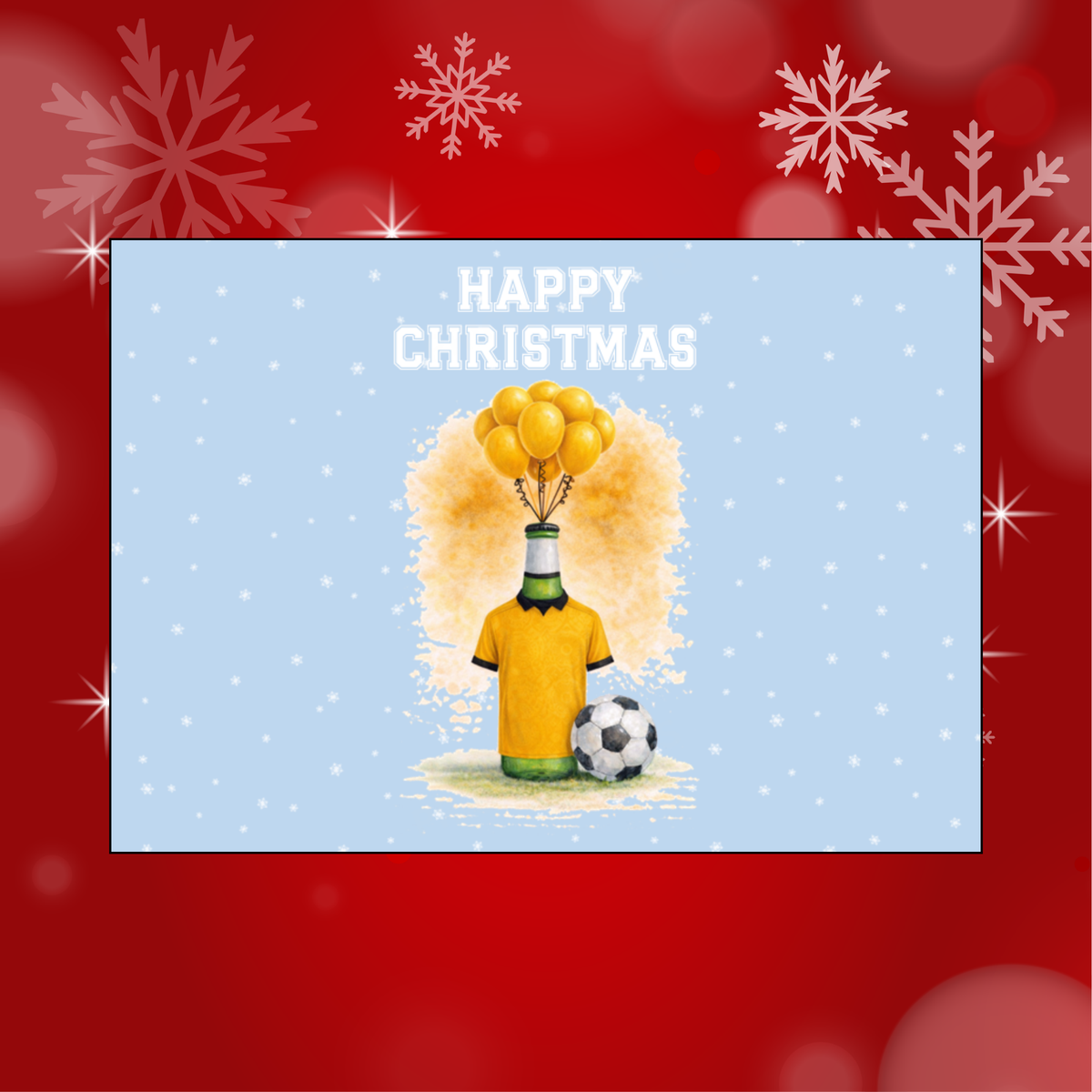 Football Team Beer Bottle Christmas Chocolate Bar Wrapper