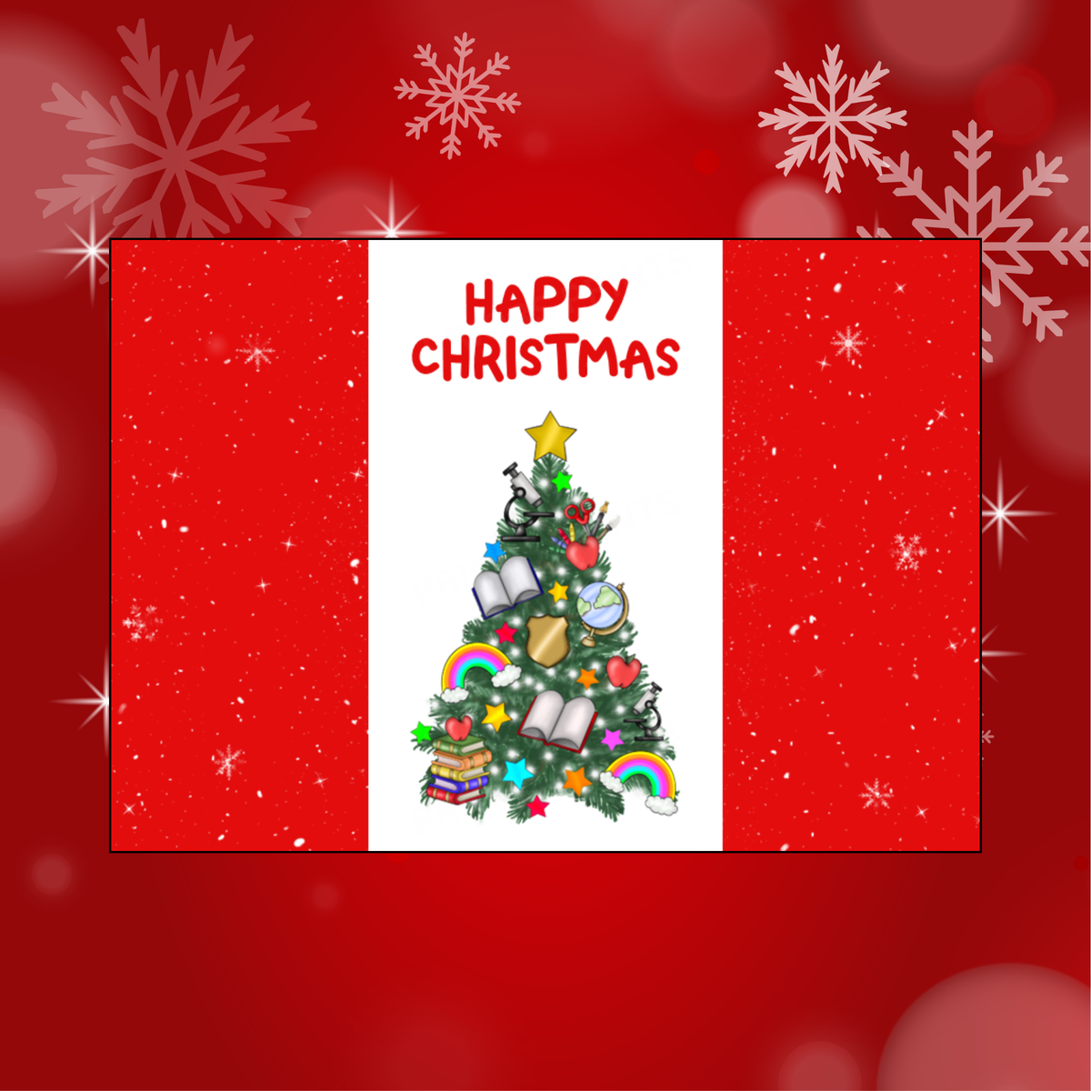 Christmas Tree Chocolate Bar Wrapper for Hairdresser, Postman, Nurse, Teacher, etc