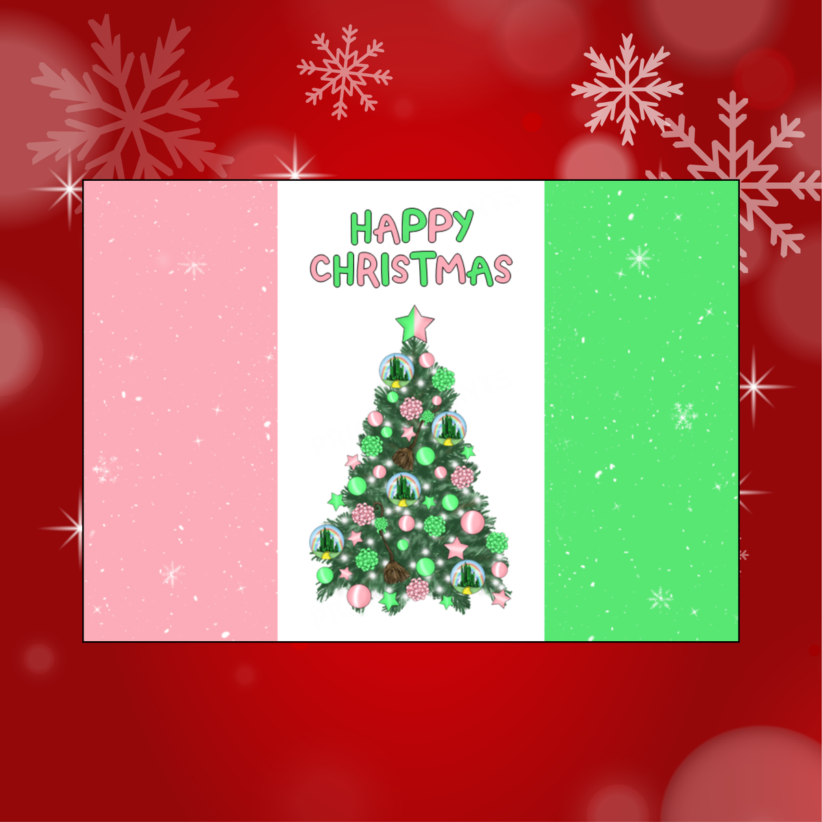 Character Christmas Tree Chocolate Bar Wrapper