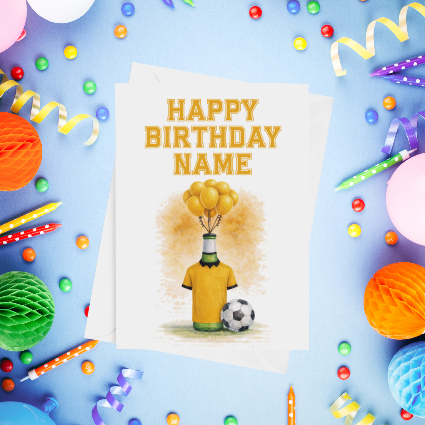 Football Team Beer Bottles Personalised Birthday Card (Premier League Teams)