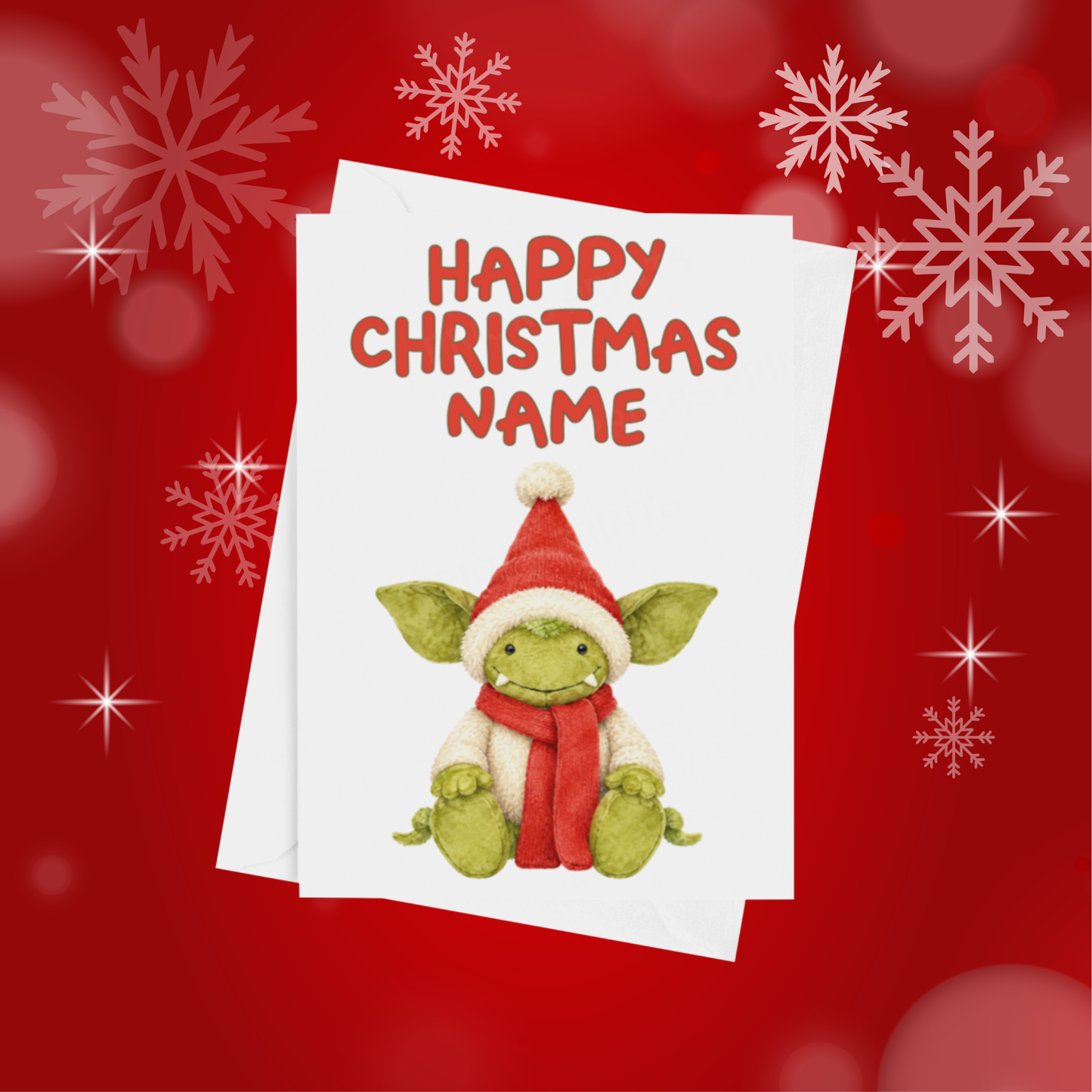 Jelly Cat Personalised Christmas Card