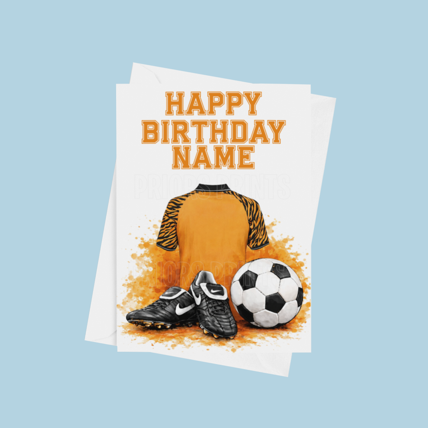 Football Shirts Personalised Birthday Card