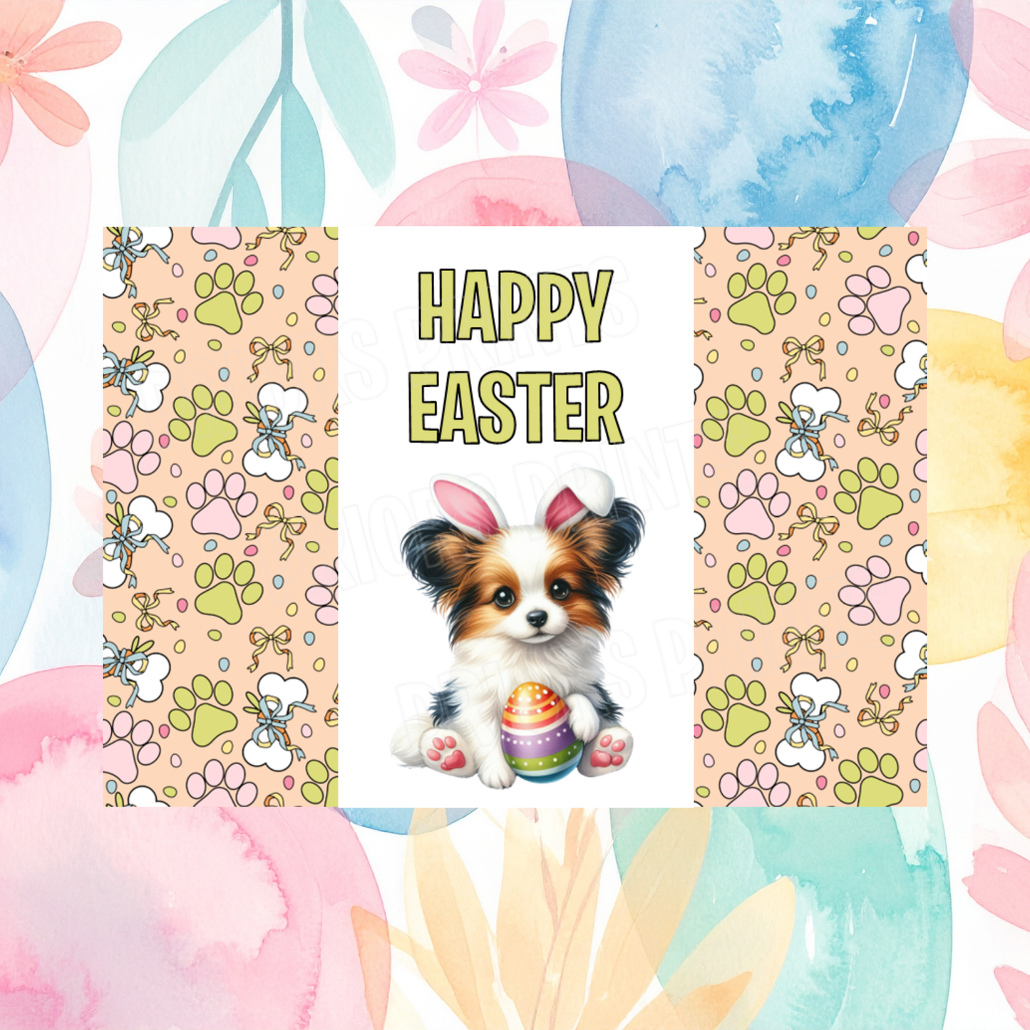 Cute Dog Easter Chocolate Bar Wrapper- Listing 2