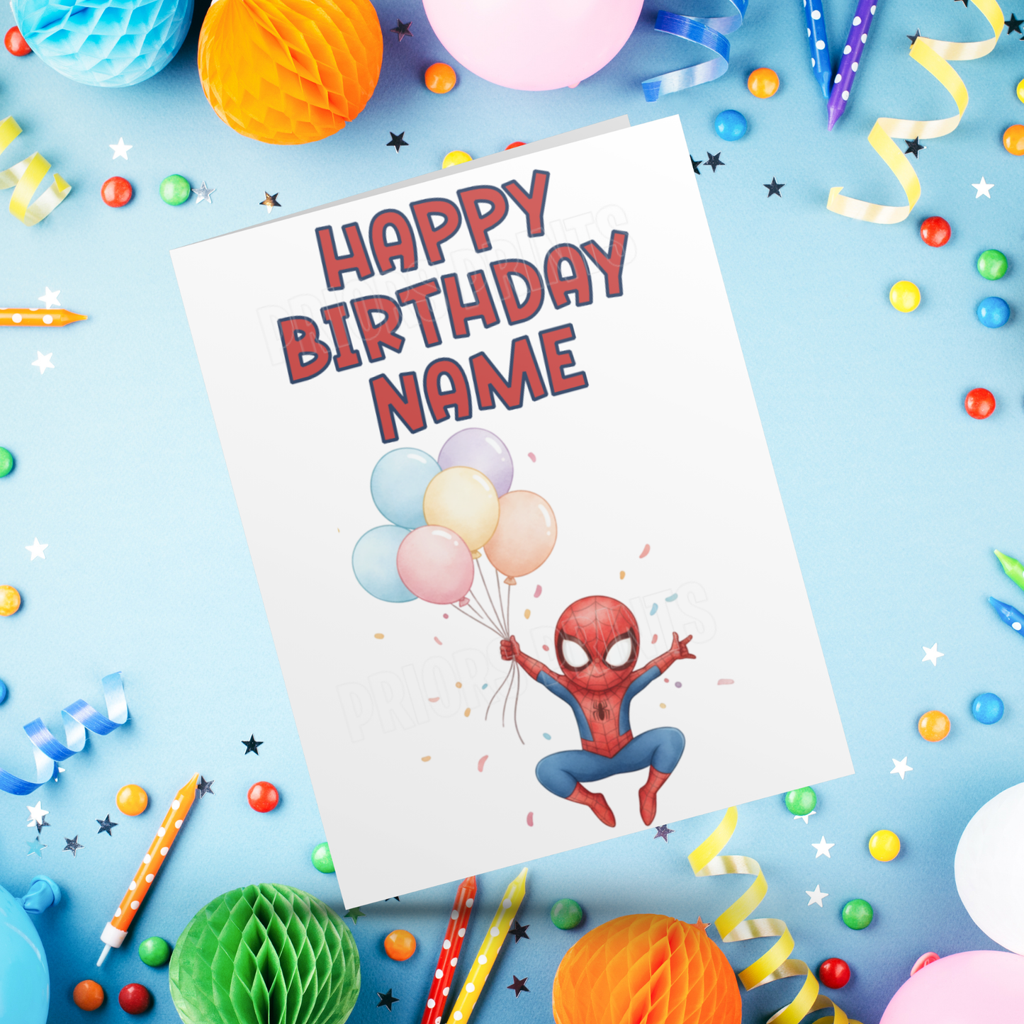 Personalised Spiderman Birthday Card I Marvel I Superhero
