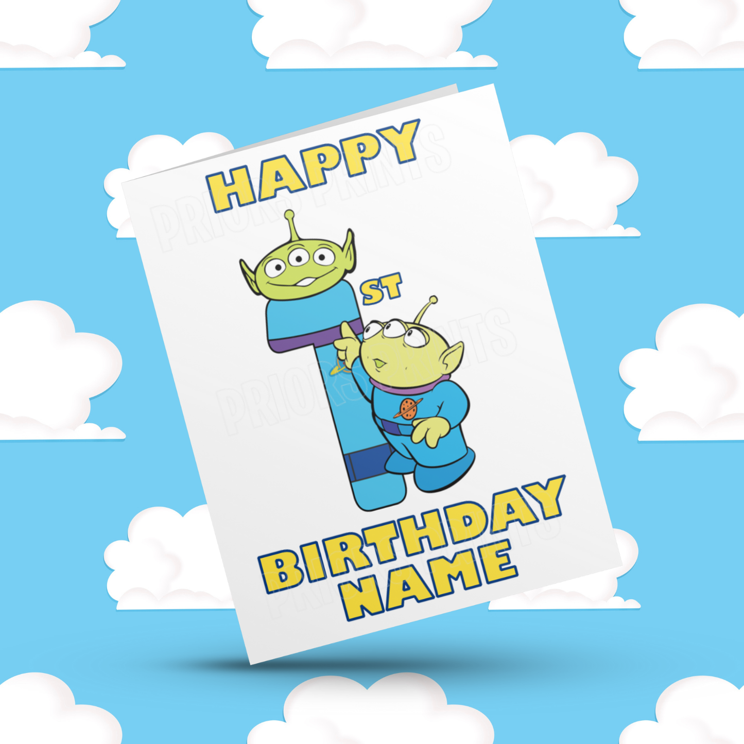 Personalised Aliens Birthday Card with Age 1-20 Years (Toy Story)