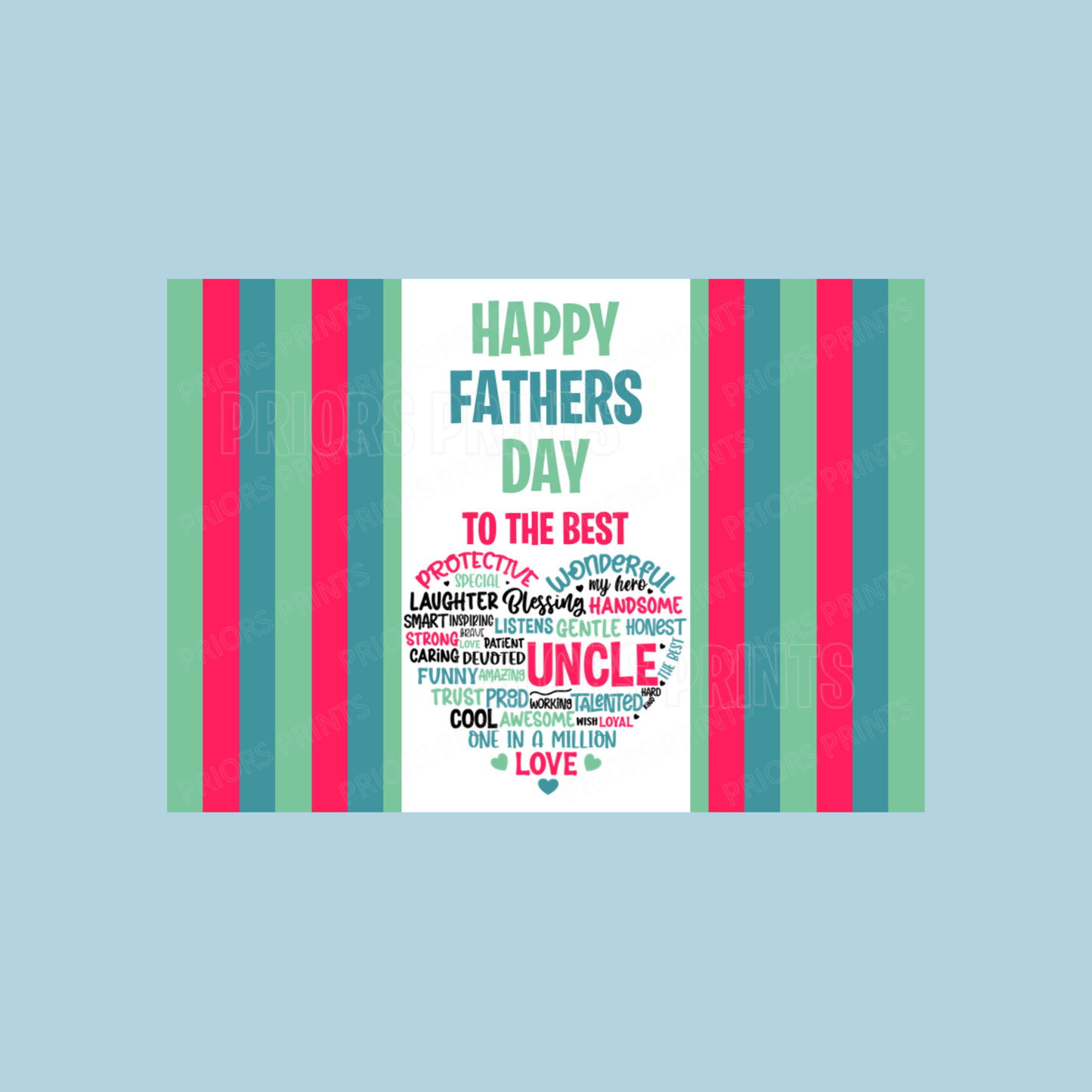 Cute Heart Happy Fathers Day Chocolate Bar Wrapper