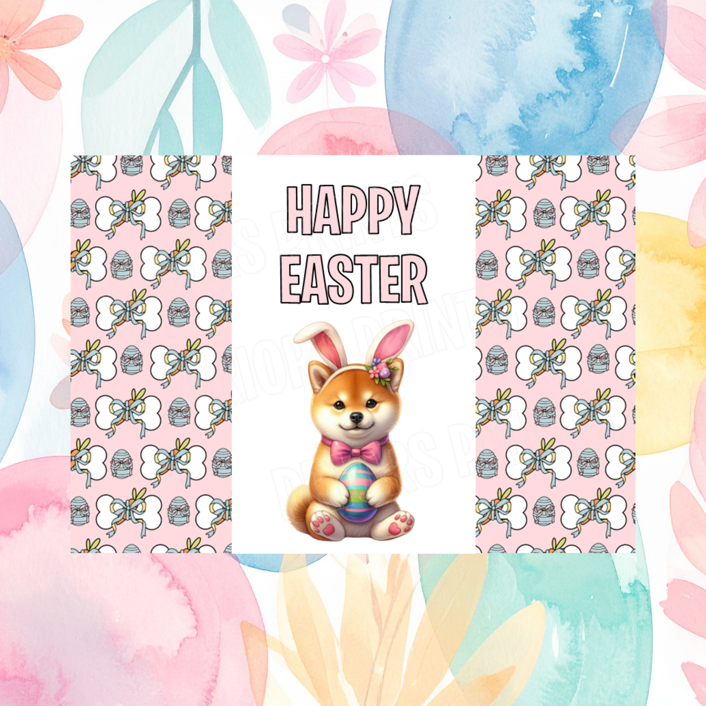 Cute Dog Easter Chocolate Bar Wrapper- Listing 2