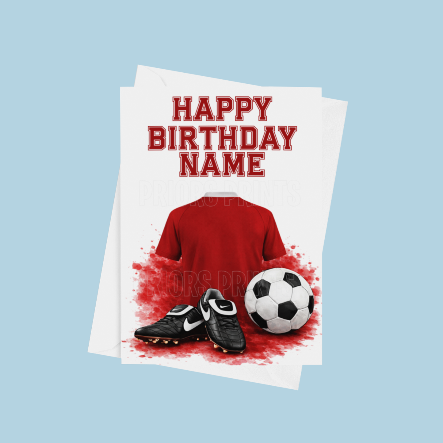 Football Shirts Personalised Birthday Card