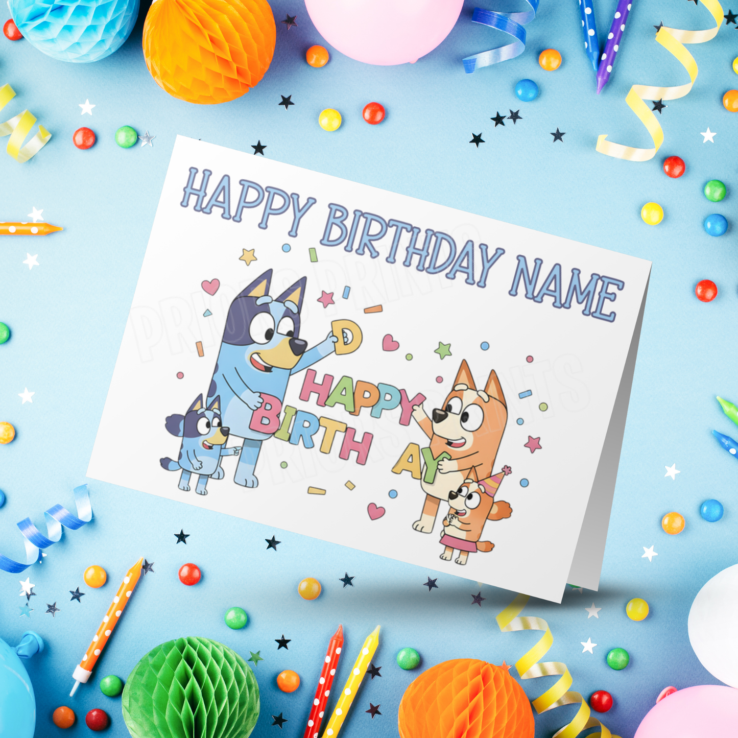 Bluey Personalised Birthday Card
