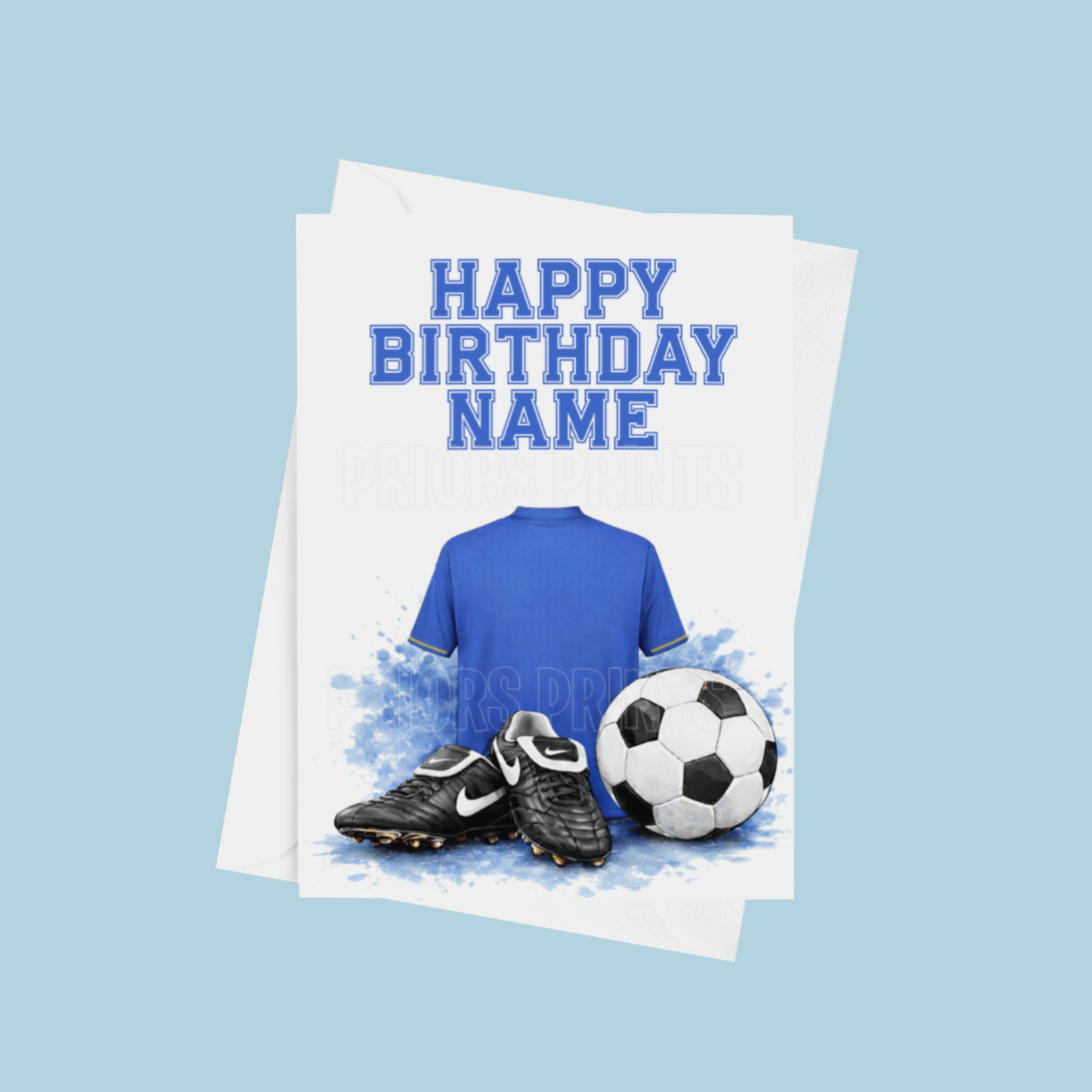 Football Shirts Personalised Birthday Card