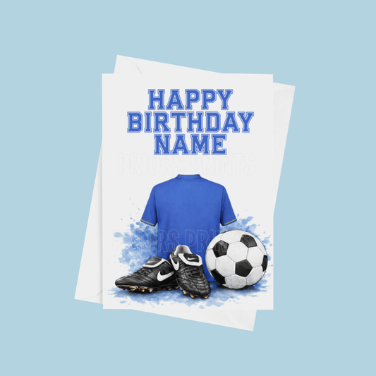 Football Shirts Personalised Birthday Card