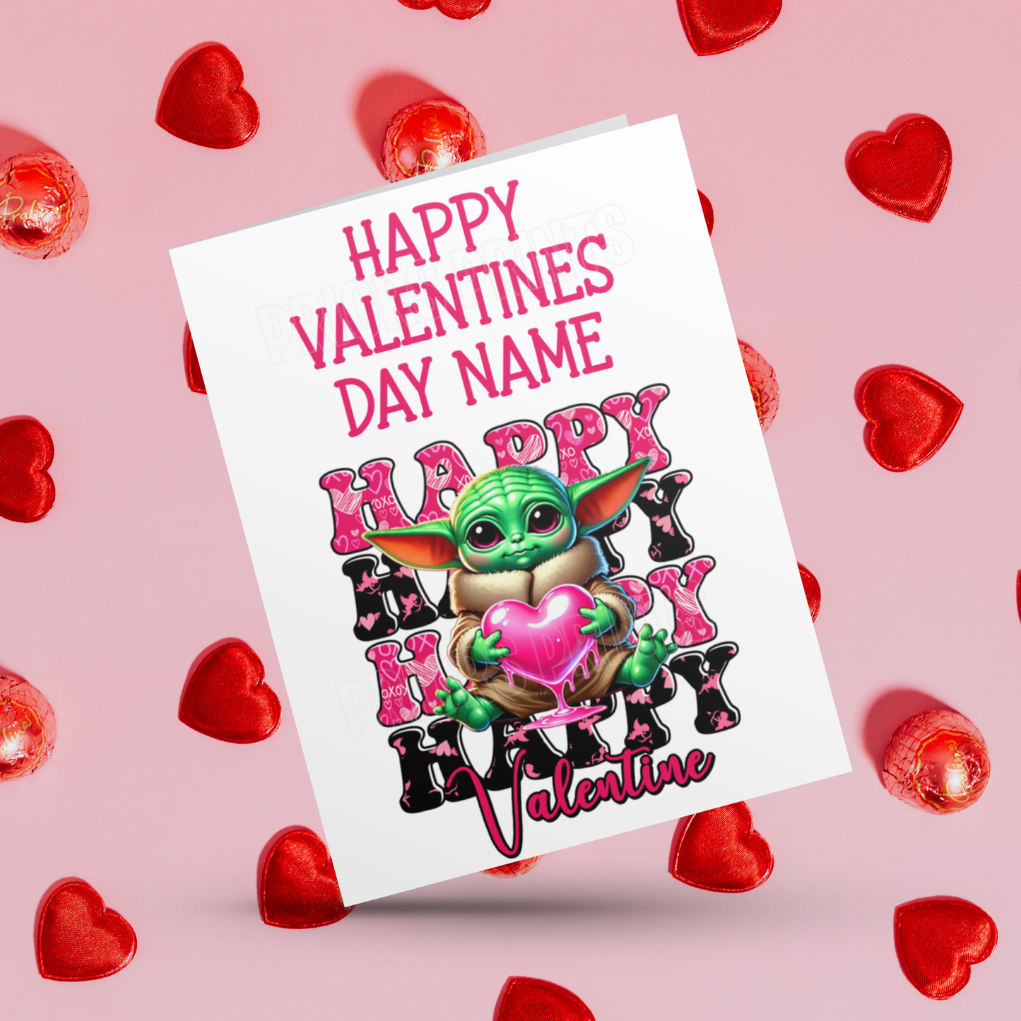 Happy Valentines Day Cute Personalised Character Cards I Baby Yoda I Batman I Eeyore I Princess I Deadpool I Groot I Spiderman I Sonic Mario