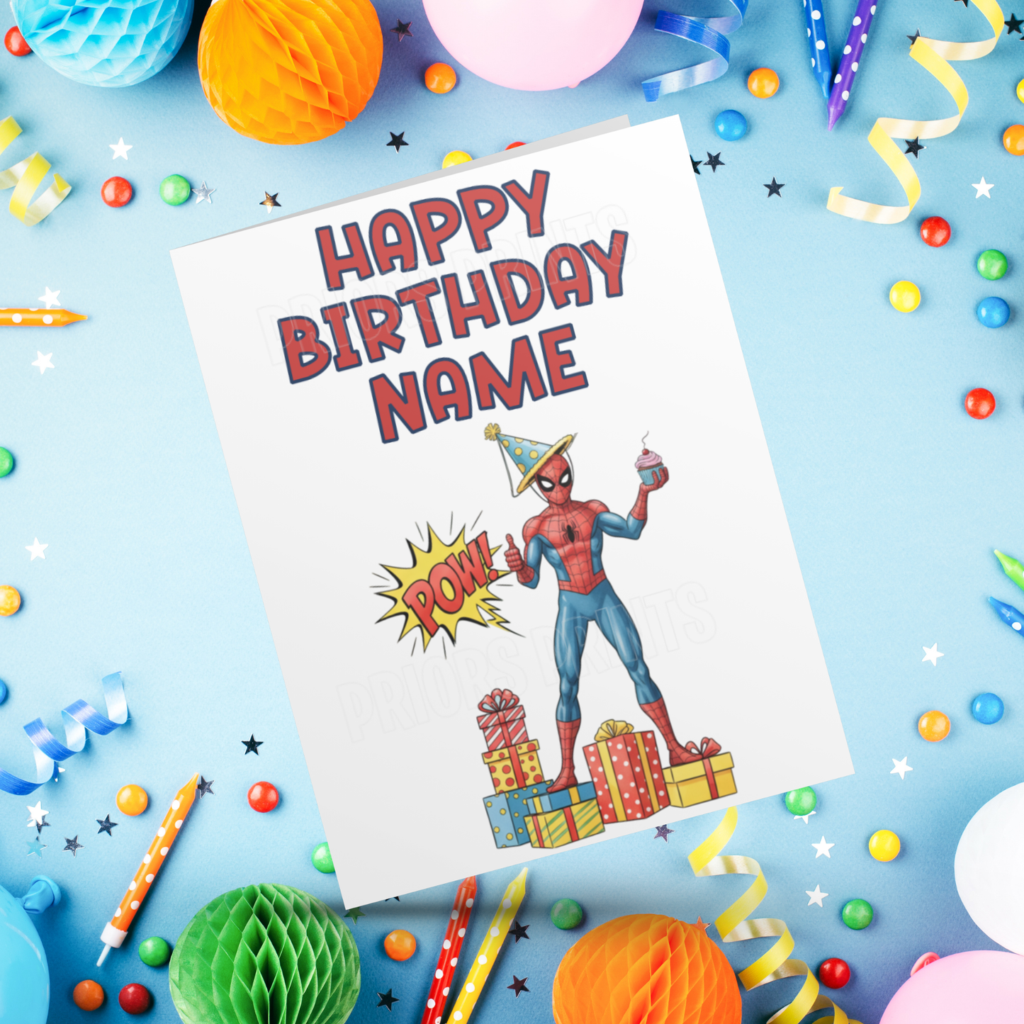 Personalised Spiderman Birthday Card I Marvel I Superhero