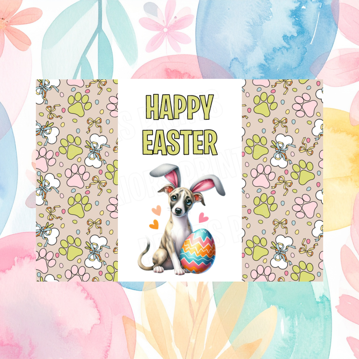 Cute Dog Easter Chocolate Bar Wrapper- Listing 2