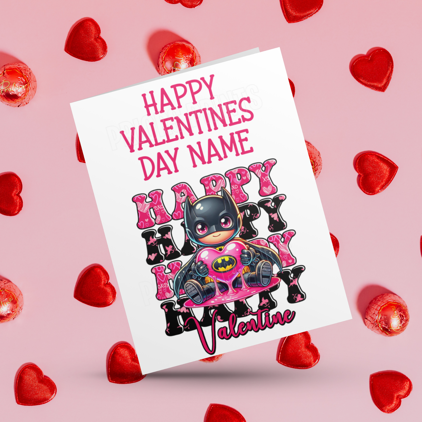 Happy Valentines Day Cute Personalised Character Cards I Baby Yoda I Batman I Eeyore I Princess I Deadpool I Groot I Spiderman I Sonic Mario