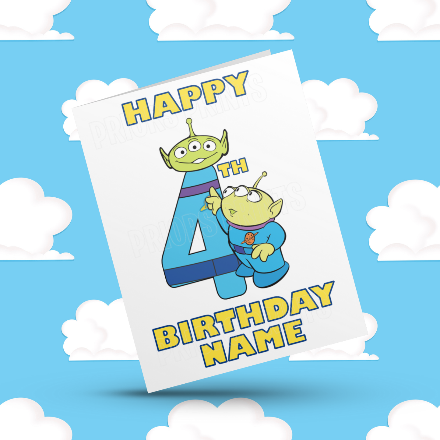 Personalised Aliens Birthday Card with Age 1-20 Years (Toy Story)