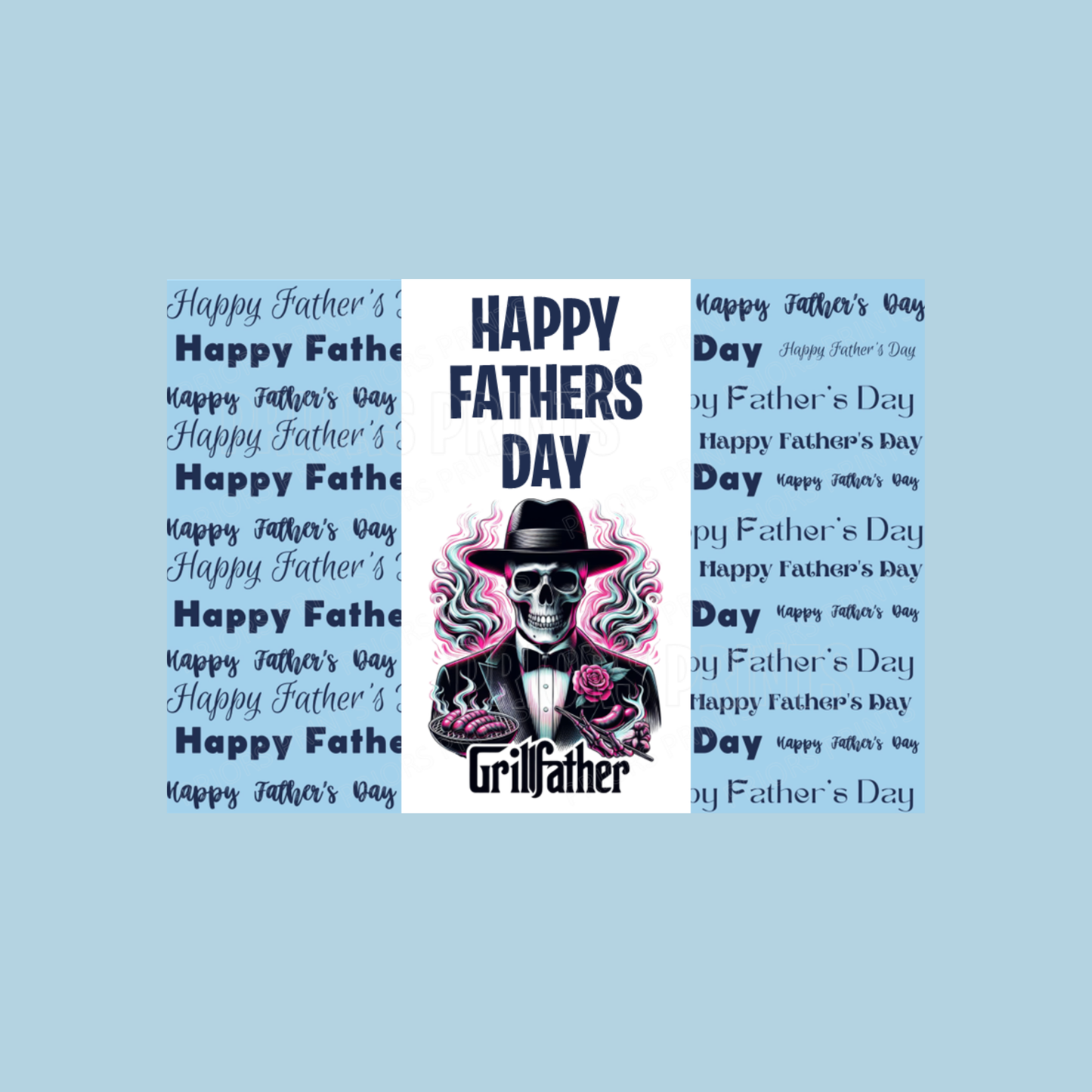 Funny Skeleton Happy Fathers Day Chocolate Bar Wrapper