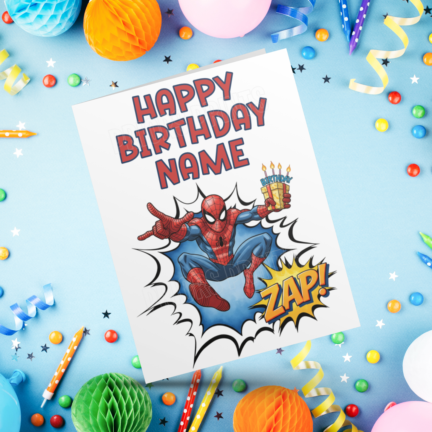 Personalised Spiderman Birthday Card I Marvel I Superhero