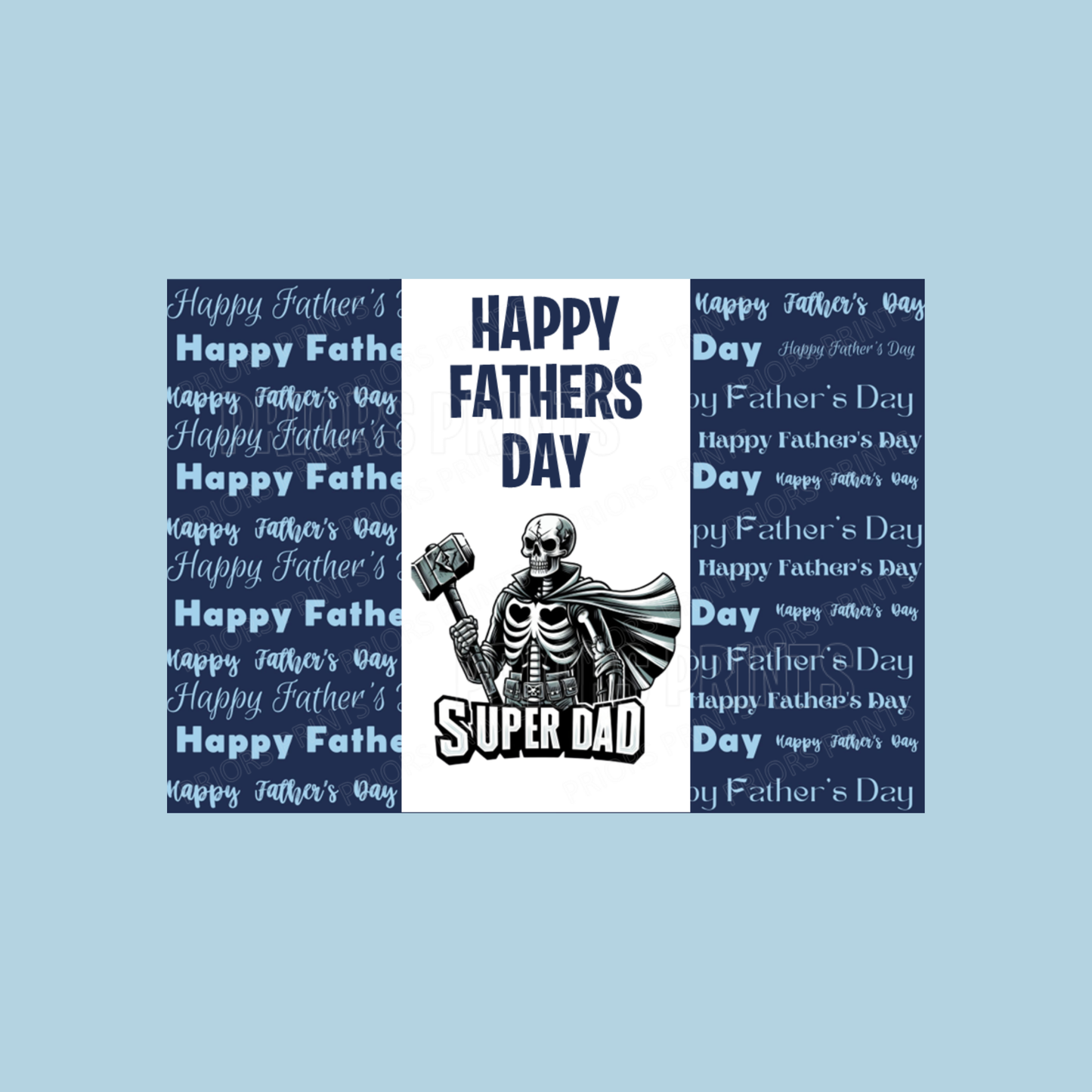 Funny Skeleton Happy Fathers Day Chocolate Bar Wrapper