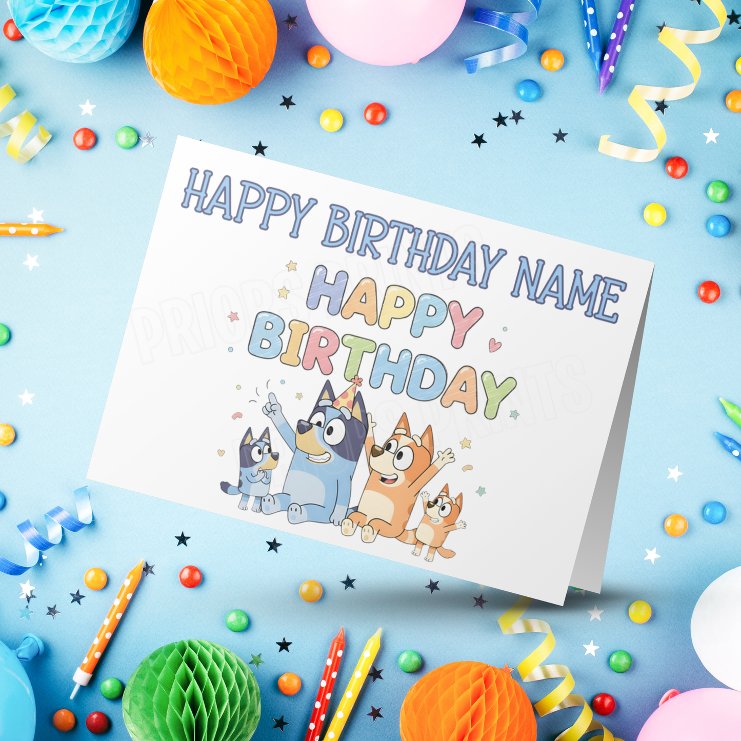Bluey Personalised Birthday Card