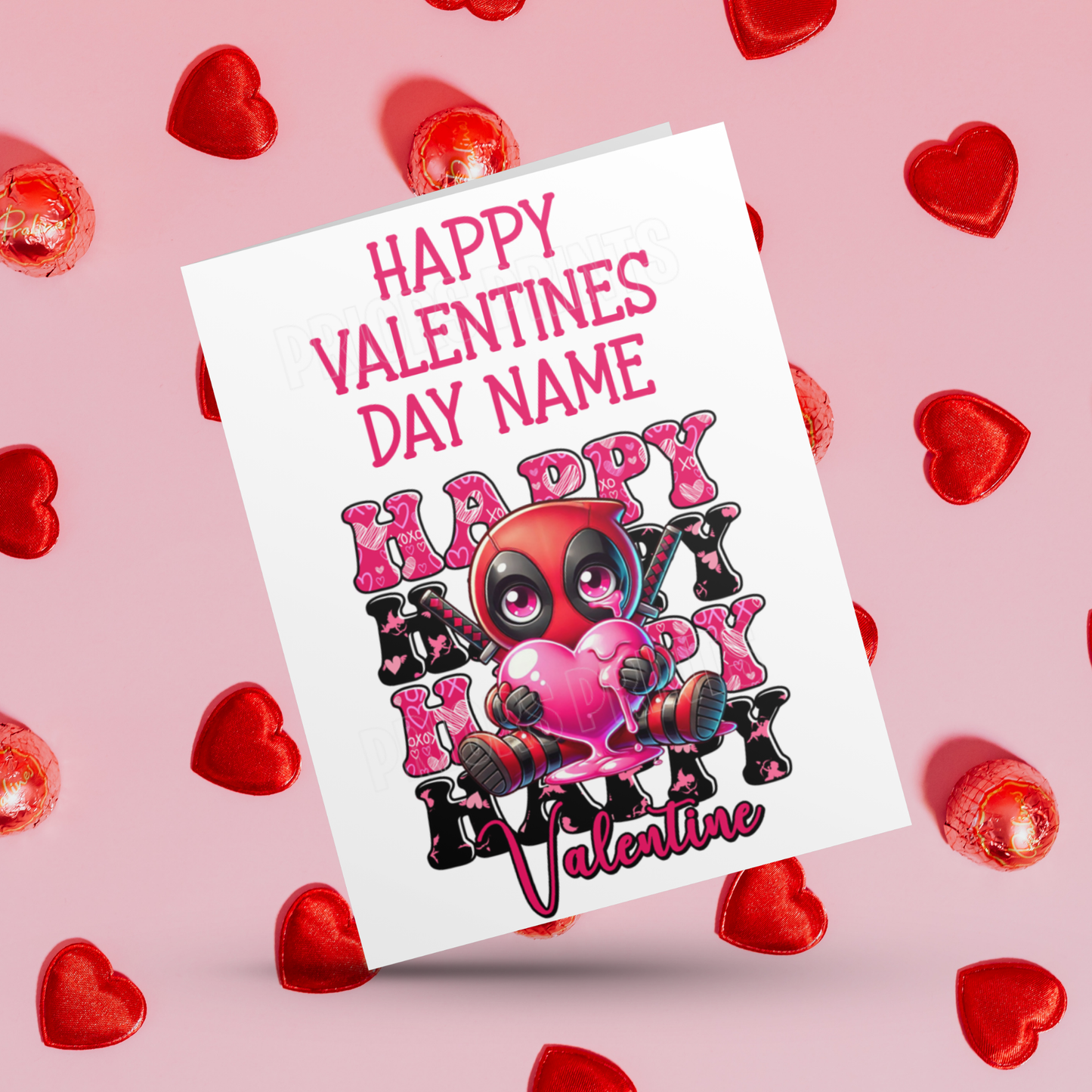 Happy Valentines Day Cute Personalised Character Cards I Baby Yoda I Batman I Eeyore I Princess I Deadpool I Groot I Spiderman I Sonic Mario